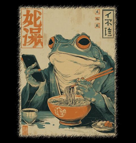 Obrázek produktu Dětské tričko Žába a Miska Ramen Nudlí