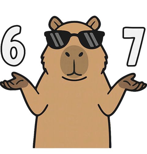 Obrázek produktu Dámské tričko Kapybara 67 Six Seven Meme