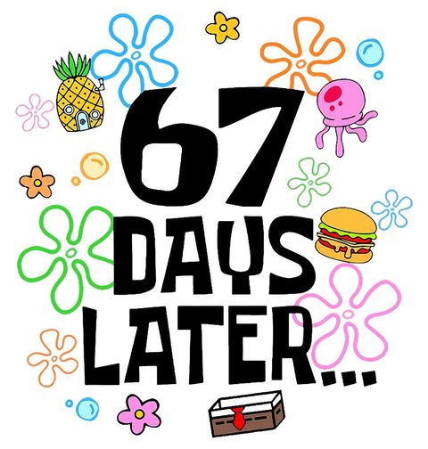 Obrázek produktu Dětské tričko 67 dní poté… Bublinkový přechod 67 Days Later Six Seven Meme