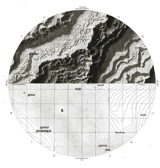 Obrázek 2 produktu Pánské tričko Topografická Mapa Typy Hornin