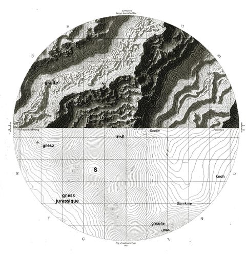 Obrázek produktu Pánské tričko Topografická Mapa Typy Hornin