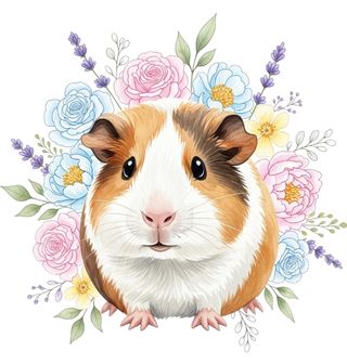 Obrázek 2 produktu Pánské tričko Morče hladkosrsté mezi Květinami