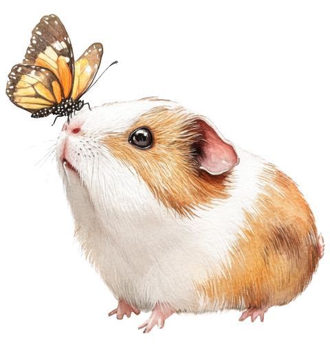 Obrázek produktu Dětské tričko Morče hladkosrsté s Motýlem