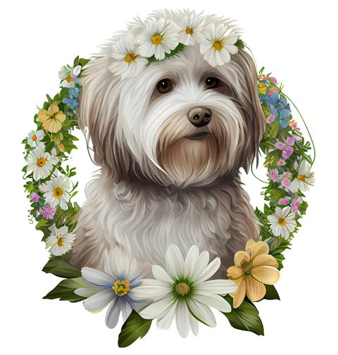 Obrázek produktu Pánské tričko Havanský psík v Květinovém Věnci