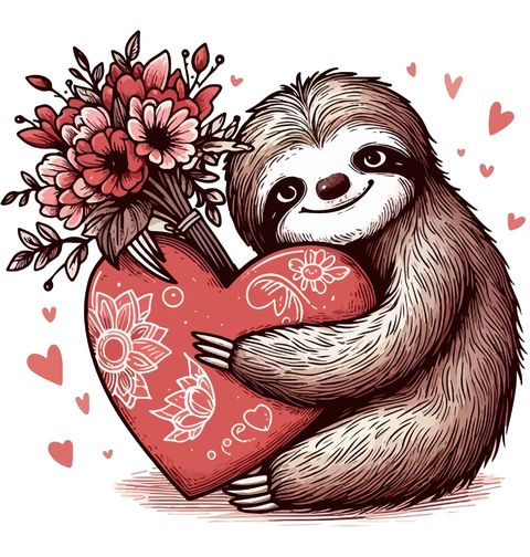 Obrázek produktu Dětské tričko Zamilovaný Lenochod se Srdcem