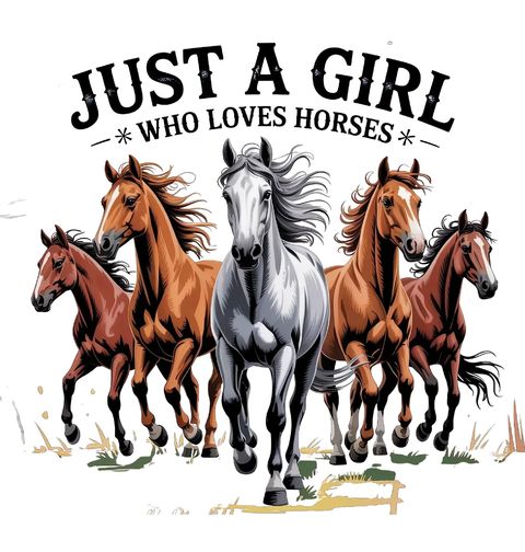 Obrázek produktu Dětské tričko Jen holka, co miluje koně