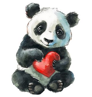 Obrázek 2 produktu Dětské tričko Mládě Pandy se Srdcem