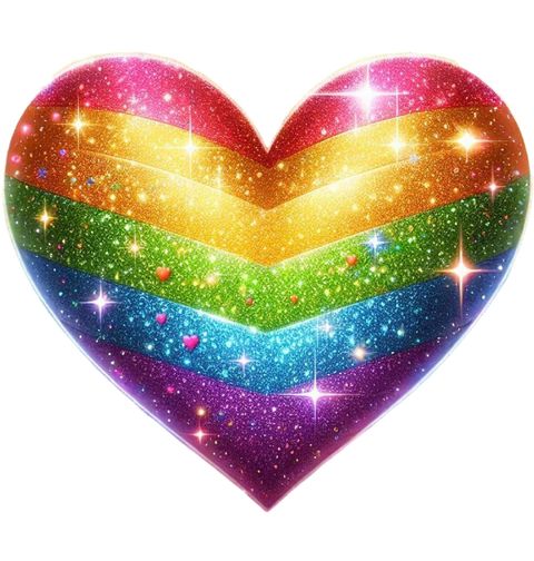 Obrázek produktu Dětské tričko Duhové Třpytivé Srdce