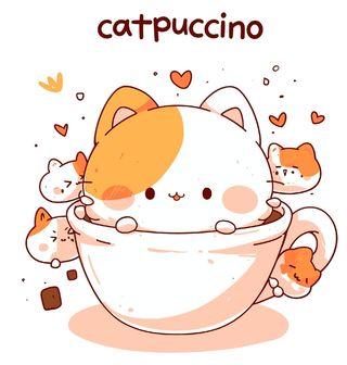 Obrázek 2 produktu Dětské tričko Kočičí Cappuccino Catpuccino