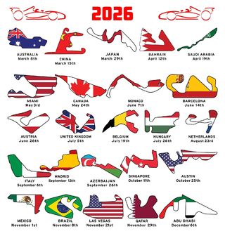 Obrázek 2 produktu Dětské tričko Kalendář Závodů Formule 1 2026