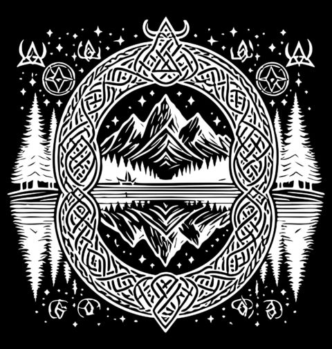 Obrázek produktu Pánská mikina Severské Hory v Keltském Uzlu