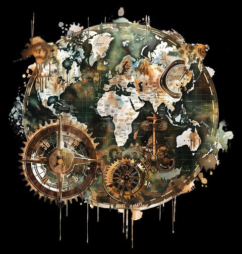 Obrázek produktu Dětské tričko Mapa světa a Kompas Pirátů