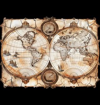 Obrázek 2 produktu Dámské tričko Pirátská Mapa Světa