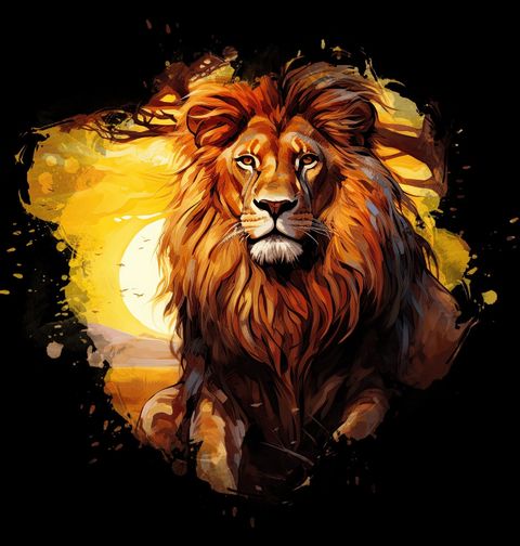 Obrázek produktu Dětské tričko Lev při Západu Slunce