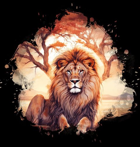 Obrázek produktu Dámské tričko Lev Král africké savany