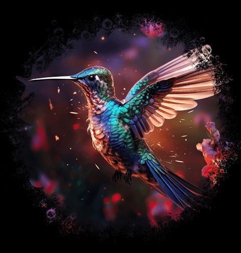 Obrázek produktu Pánské tričko Kolibřík modrolící v Letu