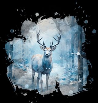 Obrázek 2 produktu Pánská mikina Jelen v Zasněženém Lese