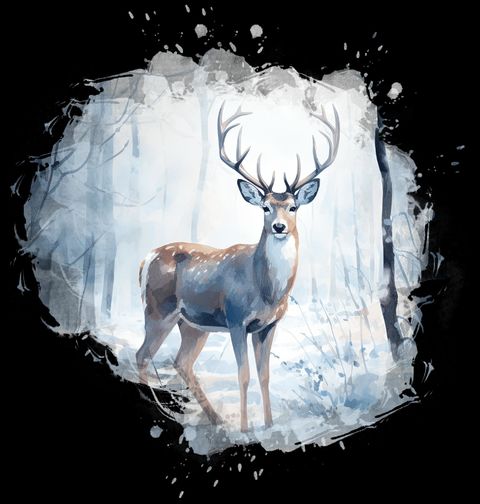 Obrázek produktu Dětské tričko Jelen v Zimním Lese