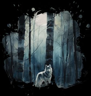 Obrázek 2 produktu Dětské tričko Osamělý Vlk v Lese