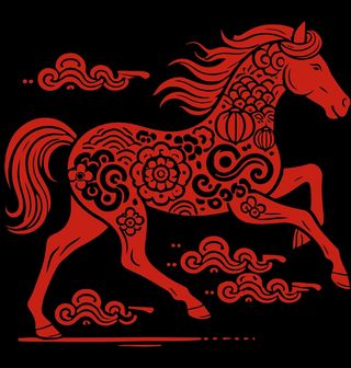 Obrázek 2 produktu Pánská mikina Ohnivý Kůň Štěstí