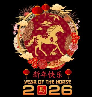 Obrázek 2 produktu Pánské tričko Čínský Rok Ohnivého Koně Prosperity 2026