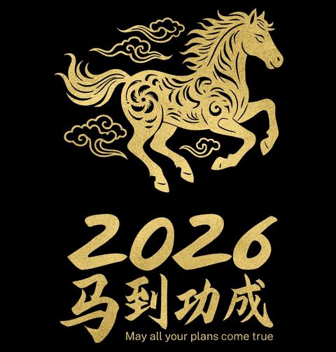 Obrázek produktu Pánské tričko Čínský nový rok 2026 Ať se splní všechny tvé plány