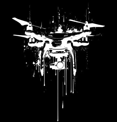 Obrázek produktu Dámské tričko Dron Kvadrokoptéra