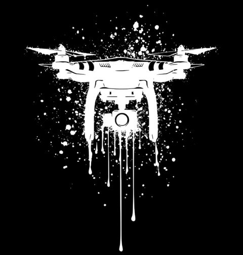 Obrázek produktu Pánské tričko Dron s Kamerou Kvadrokoptéra