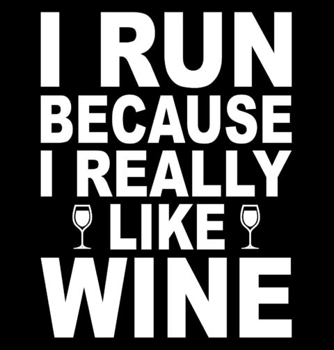 Obrázek produktu Dámské tričko Běhám, protože mám opravdu rád víno