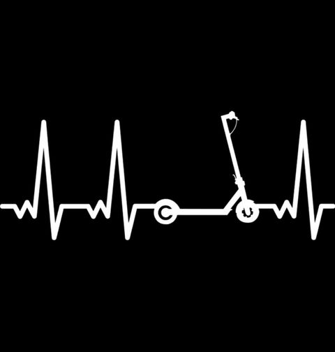 Obrázek produktu Dámské tričko Kardiogram a Koloběžka