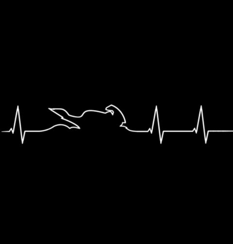 Obrázek produktu Pánské tričko Kardiogram a Sportovní Motorka