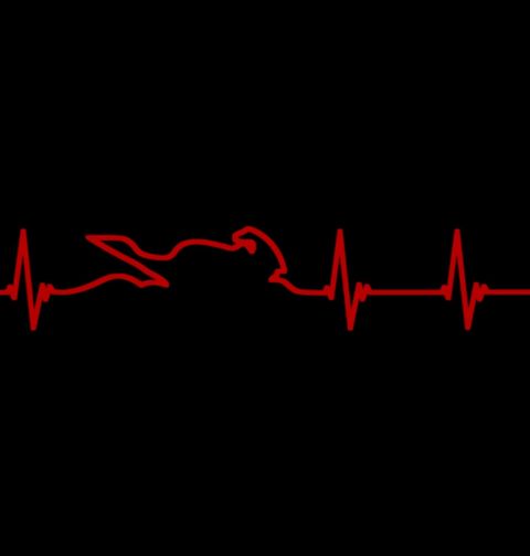 Obrázek produktu Pánská mikina Červený Kardiogram a Sportovní Motorka