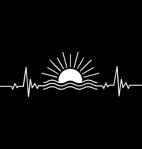 Obrázek produktu Pánská mikina Kardiogram a Východ Slunce