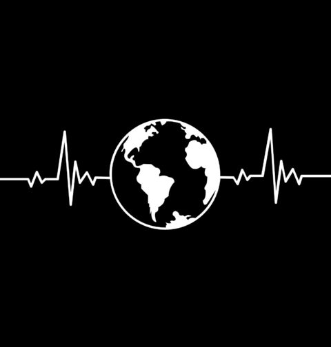 Obrázek produktu Dětské tričko Kardiogram a Země