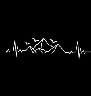 Obrázek 2 produktu Dámské tričko Kardiogram a Ptáci nad Horami