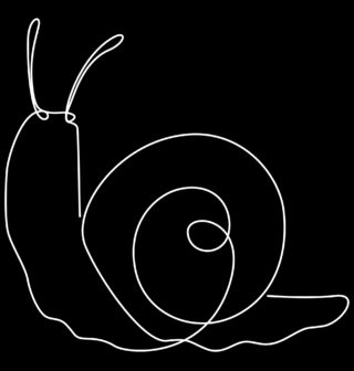 Obrázek 2 produktu Pánské tričko Šnek jedním tahem One Line Art