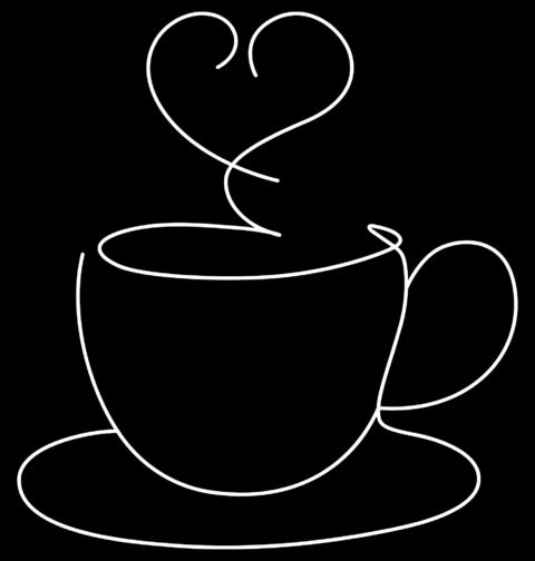 Obrázek produktu Dámské tričko Šálek Kávy jedním tahem One Line Art