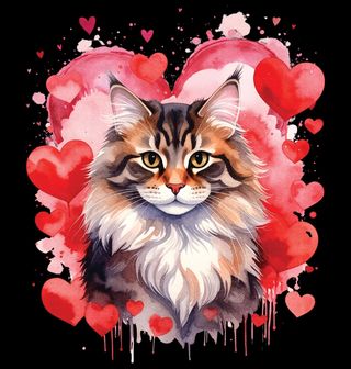 Obrázek 2 produktu Pánská mikina Mainská mývalí Kočka mezi Srdci