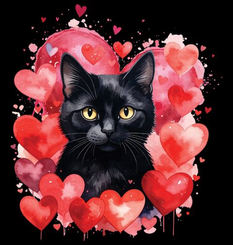 Obrázek produktu Pánské tričko Bombajská Kočka mezi Srdci