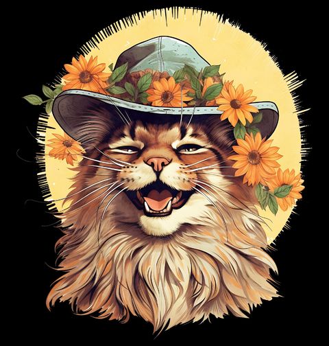 Obrázek produktu Pánské tričko Usměvavá Mainská mývalí Kočka v Klobouku