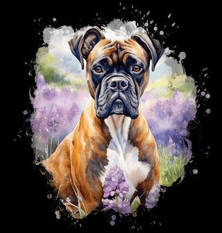 Obrázek 2 produktu Pánská mikina Německý Boxer mezi Levandulemi