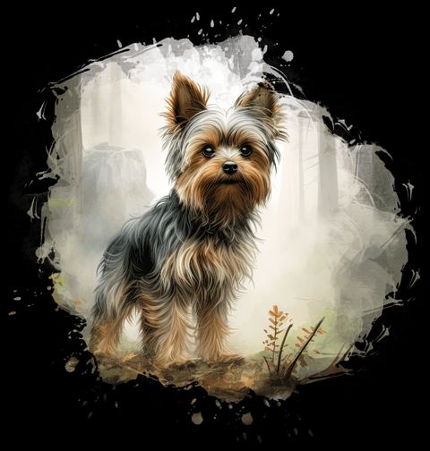 Obrázek produktu Pánské tričko Dobrodružství s Jorkšírským teriérem