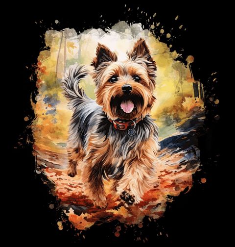 Obrázek produktu Pánská mikina Jorkšírský teriér na Procházce