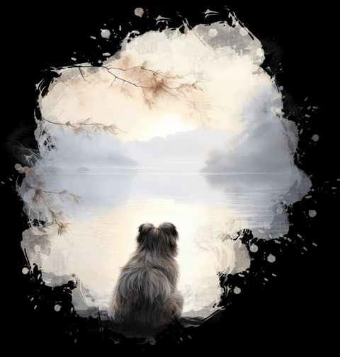 Obrázek produktu Pánská mikina Shih-tzu u Jezera