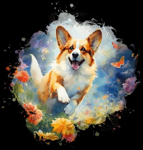 Obrázek produktu Dětské tričko Bláznivý Corgi v Běhu