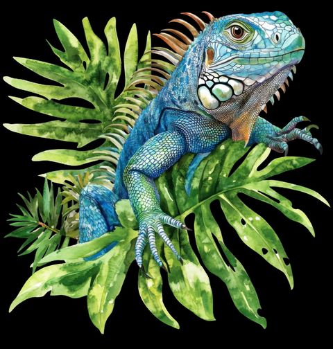 Obrázek produktu Dětské tričko Leguán mezi Tropickými Listy