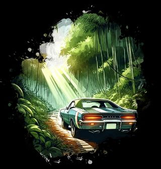 Obrázek 2 produktu Pánská mikina Dodge Charger v Džungli