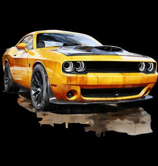 Obrázek 1 produktu Dámské tričko Žlutý Dodge Challenger