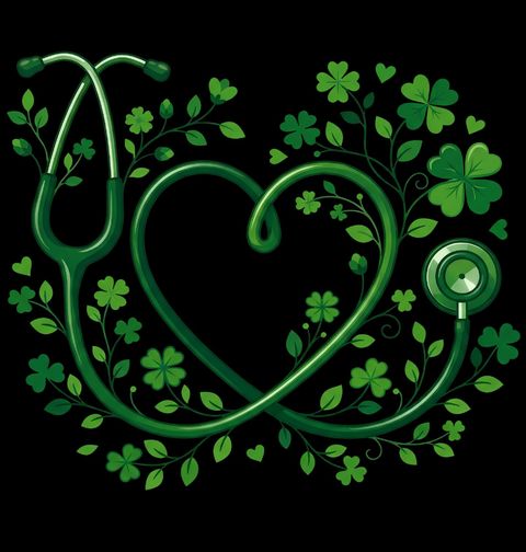 Obrázek produktu Dětské tričko Zelený Stetoskop pro Štěstí