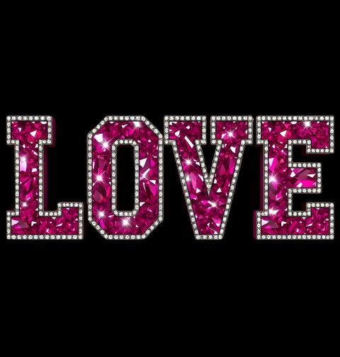 Obrázek produktu Dámské tričko Třpytivá Láska LOVE